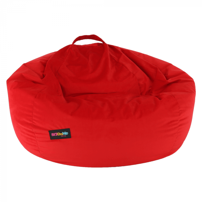 Fotoliu tip sac, material textil roşu, TRIKALO [3]