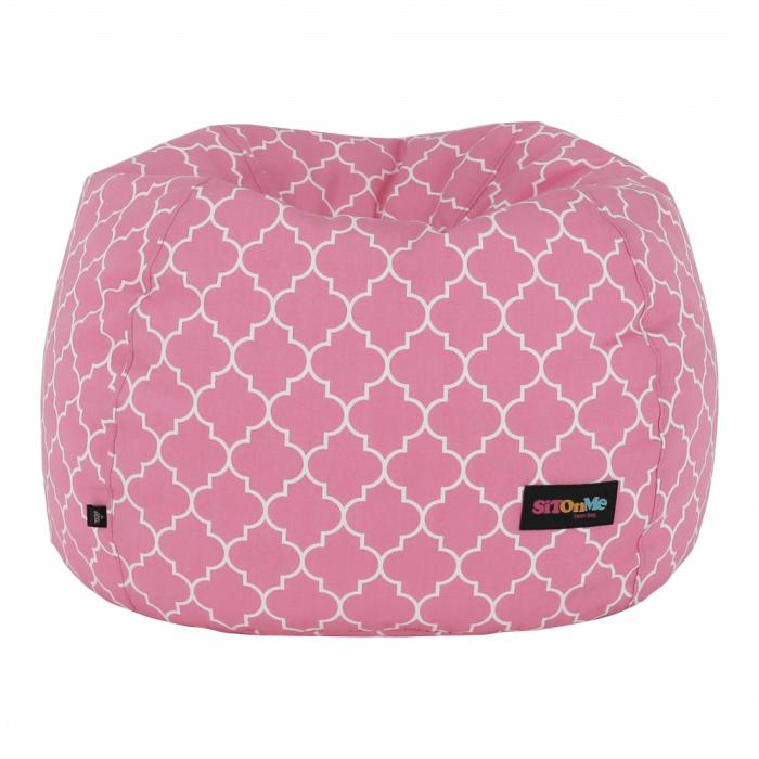 Fotoliu tip sac, roz/alb cu model, GOMBY [9]