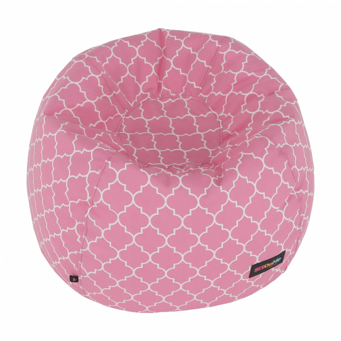 Fotoliu tip sac, roz/alb cu model, GOMBY [12]