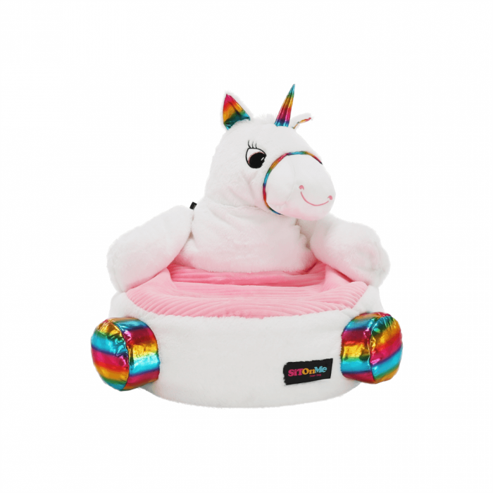 Fotoliu tip sac unicorn, alb/roz/amestec de culori, BUFEL [3]