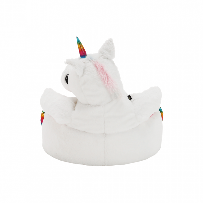 Fotoliu tip sac unicorn, alb/roz/amestec de culori, BUFEL [5]