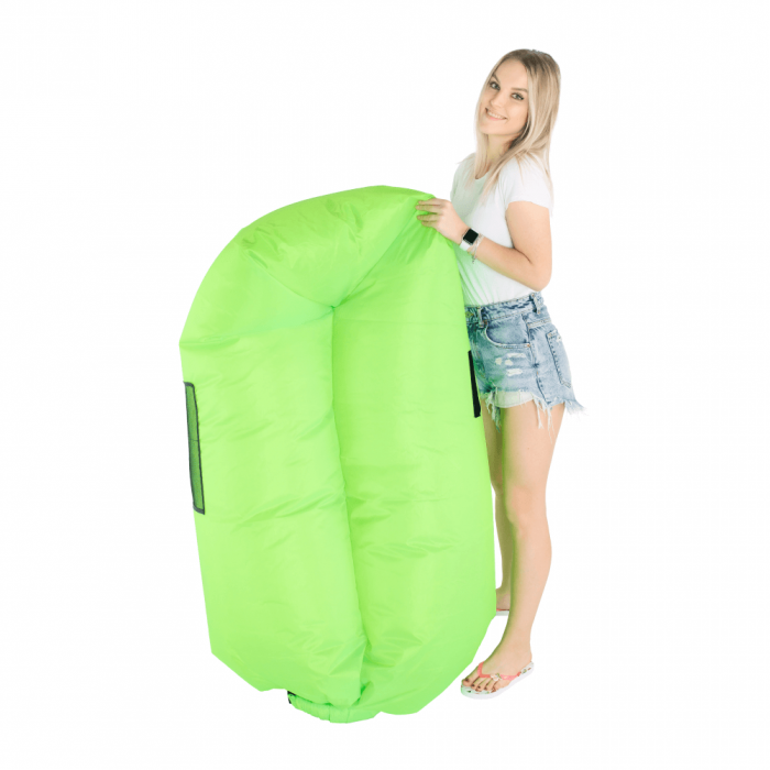 Geantă scaun gonflabilă / geanta leneşă, verde, LEBAG [25]