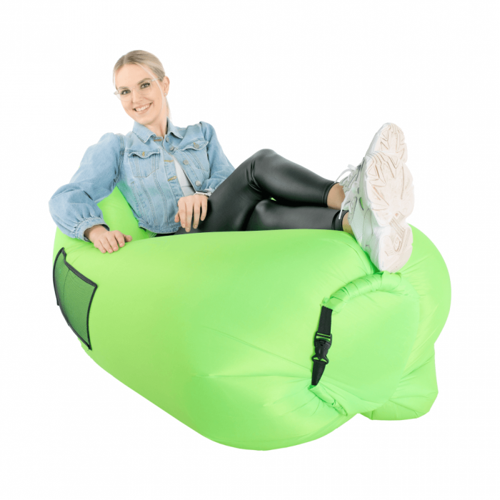 Geantă scaun gonflabilă / geanta leneşă, verde, LEBAG [23]