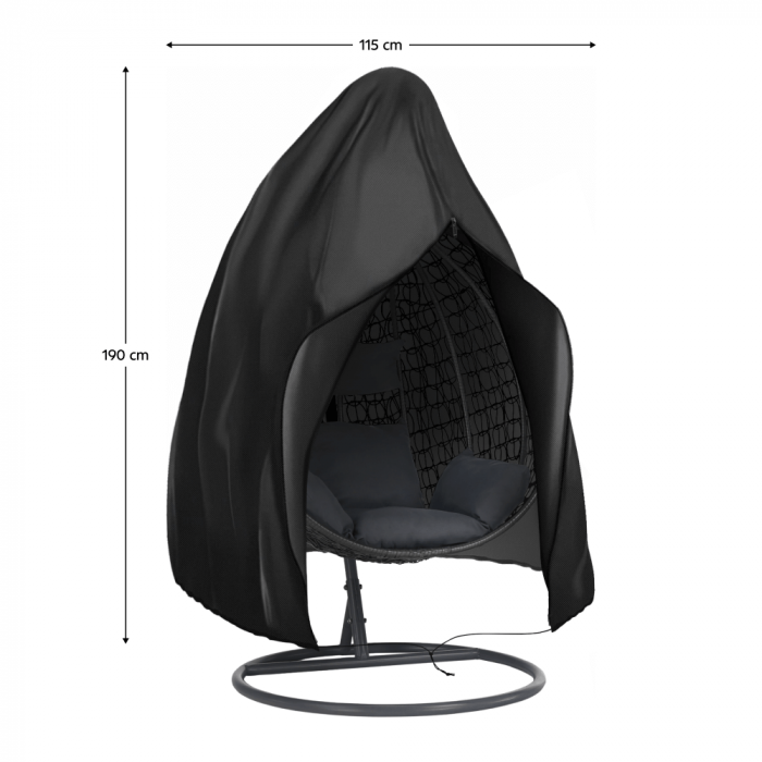 Husă de protecţie pentru scaun suspendat, negru, KRYTO TYP 1 [3]