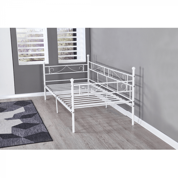 Pat metalic de 1 persoana , 90x200 ,suport saltea inclus [6]