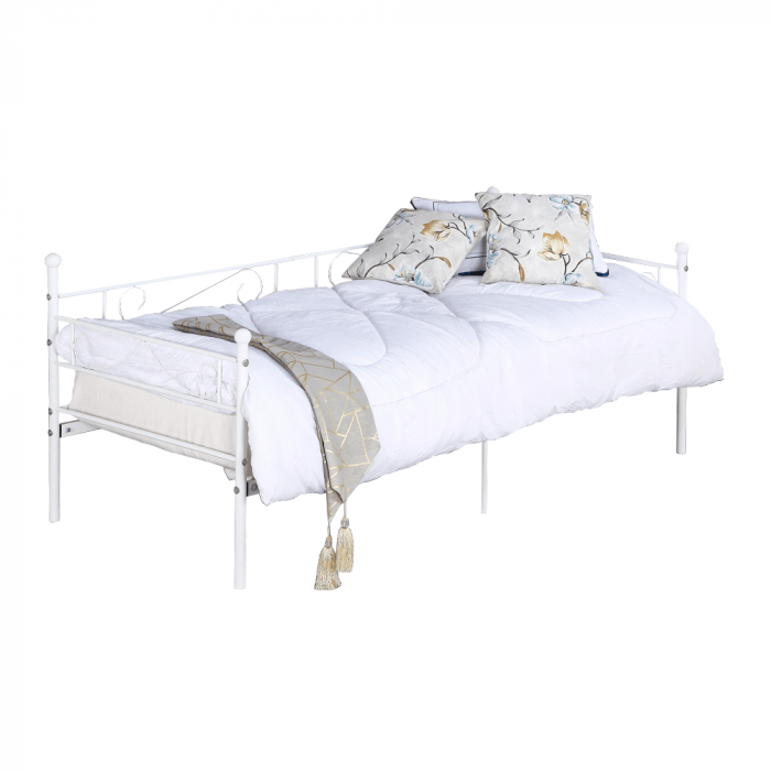 Pat metalic de 1 persoana , 90x200 ,suport saltea inclus [10]