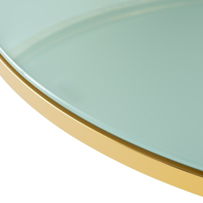 Masă de cafea, marmură deschisă/lapte/gold crom-auriu, ENION 2 NEW [4]