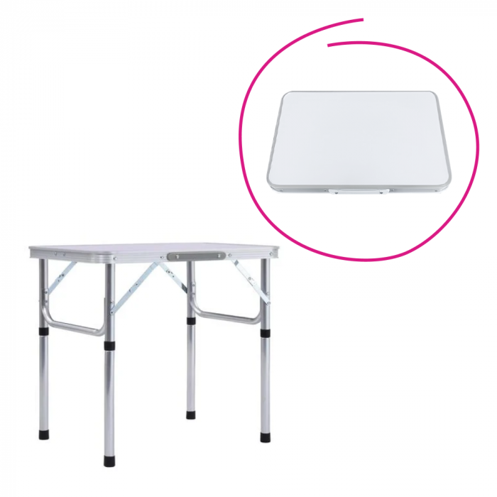 Masă de camping pliabiăla, 60 cm, aluminiu/MDF, KEPI TYP 2 [1]