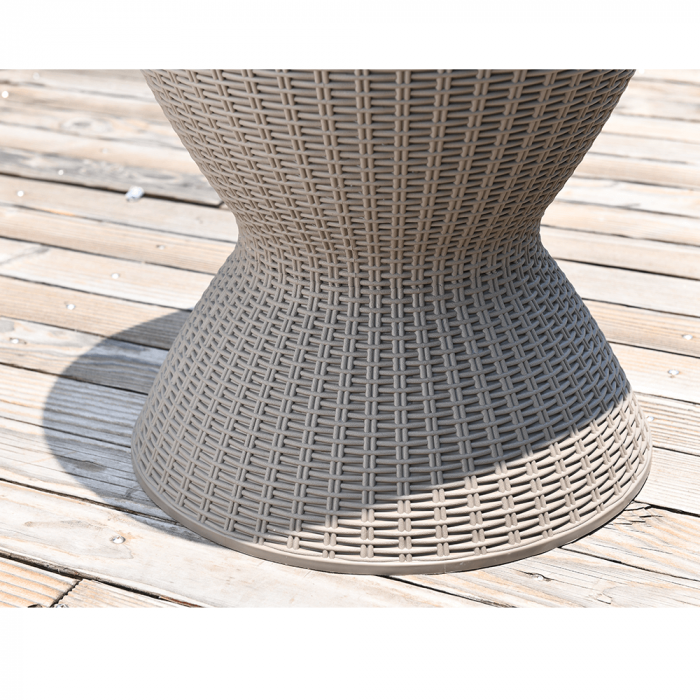 Masa de gradina, cu loc de racire bauturi, plastic gri, 82x48,5 cm [3]