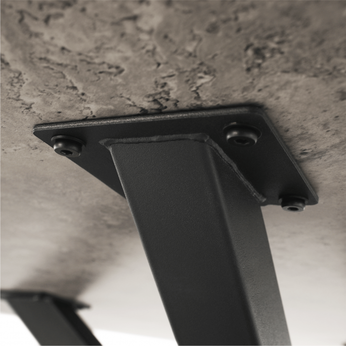 Masă de luat masa, gri carbon / negru, diametru 120 cm, MEDOR [4]