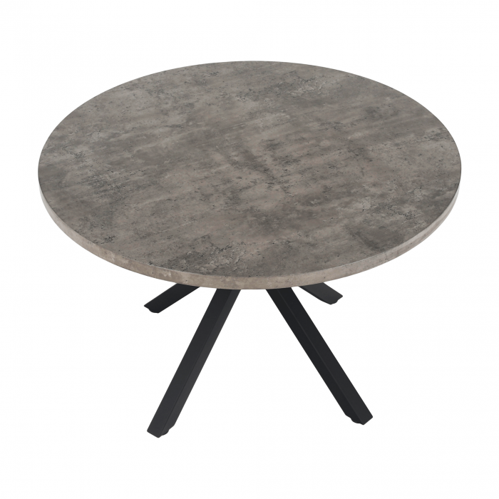 Masă de luat masa, gri carbon / negru, diametru 120 cm, MEDOR [7]