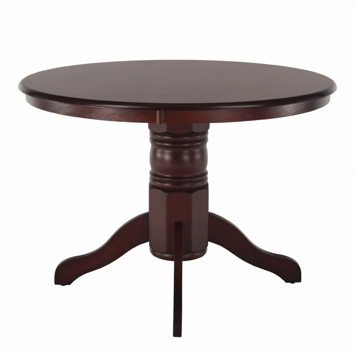 Masă de luat masa, rotundă, castanie, diametru 106 cm, TABLOS [3]