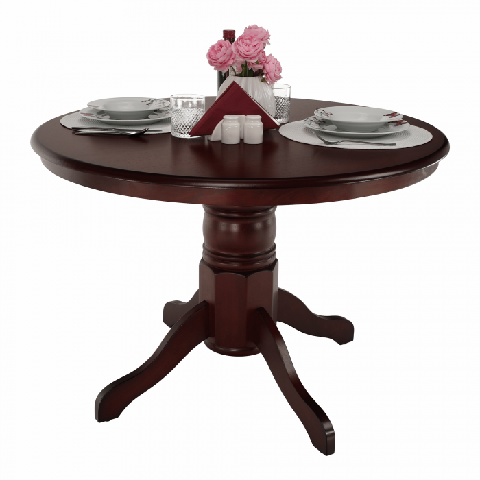 Masă de luat masa, rotundă, castanie, diametru 106 cm, TABLOS [4]