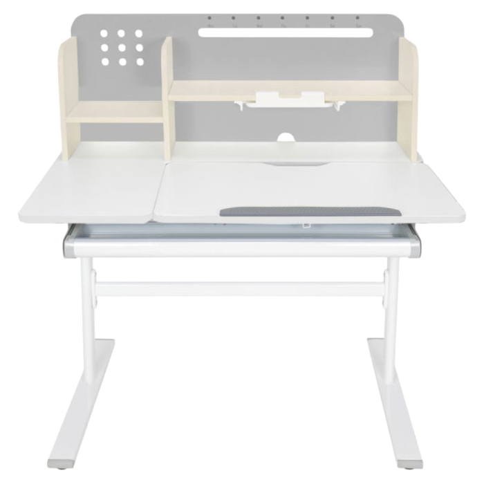 Masă de scris crescătoare, gri/alb, ODIN [4]