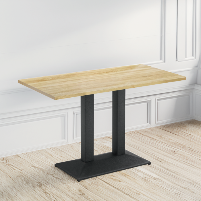 Masă de sufragerie bistro, stejar sonoma/negru, 120x60 cm, RINALDO TYP 2 [4]