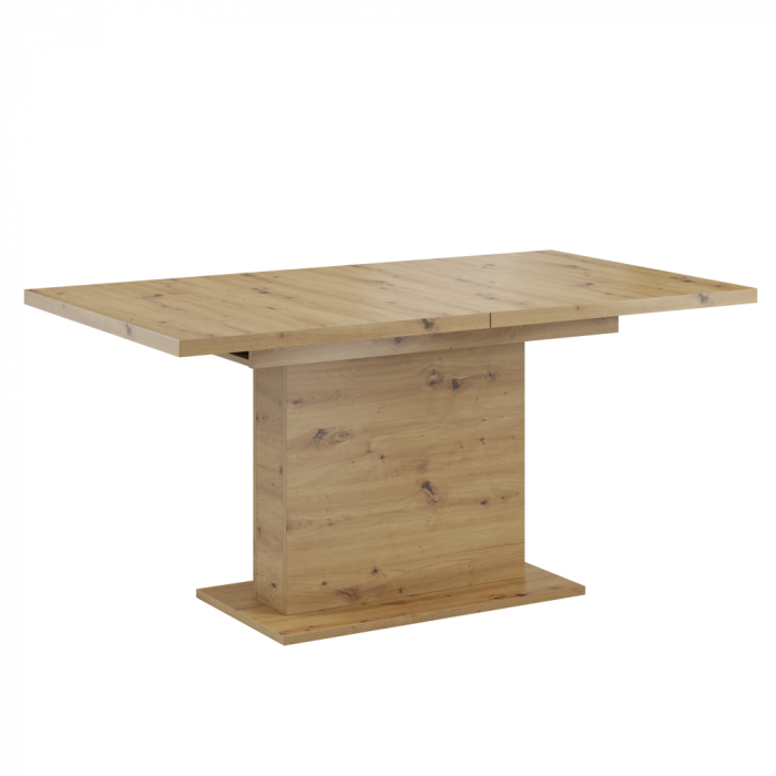 Masă de sufragerie extensibilă, stejar artisan, 160-200x90 cm, BOBA [1]
