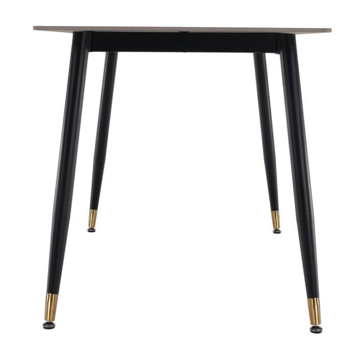 Masa de sufragerie, gri marmură/neagră/aur, 121x71 cm, FLORENC TIP 1 [14]