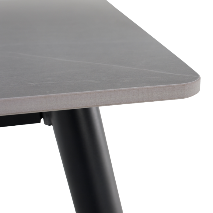 Masa de sufragerie, gri marmură/neagră/aur, 121x71 cm, FLORENC TIP 1 [3]