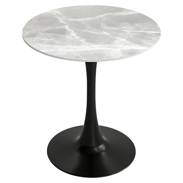 Masă de sufragerie, marmură gri/negru, diametru 90 cm, LORIAN TYP 1 [2]