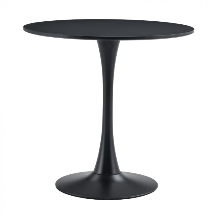 Masă de sufragerie, negru, diametru 80 cm, REVENTON NEW [1]