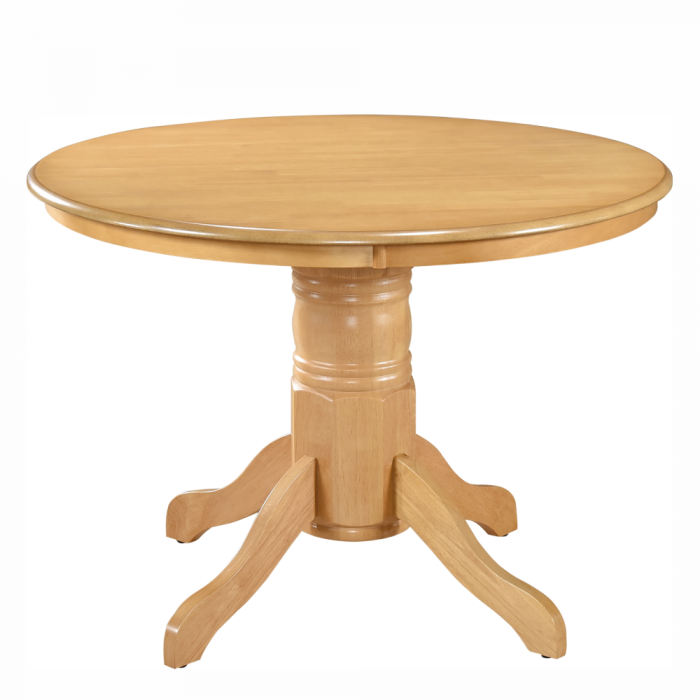 Masă de sufragerie, rotundă, stejar deschis, diametru 106 cm, TABLOS [1]