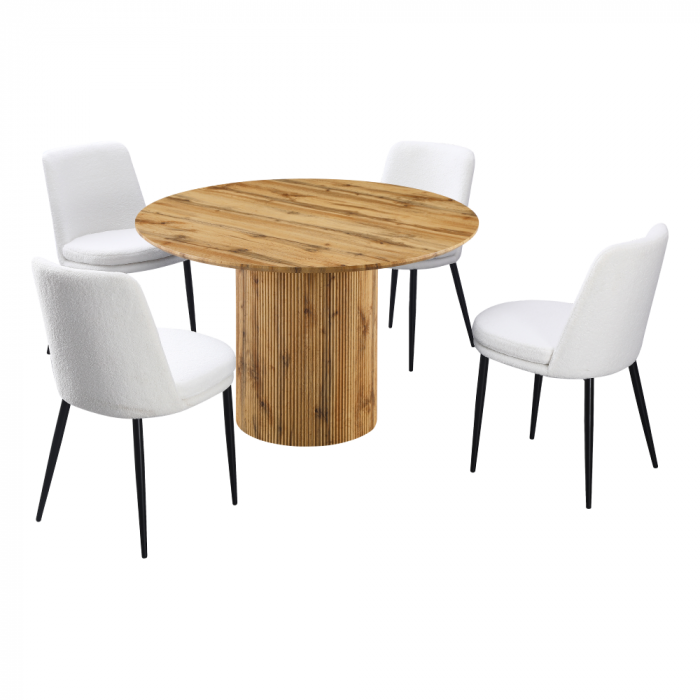 Masă de sufragerie, stejar, diametru 120 cm, MAHIR TIP 2 [2]