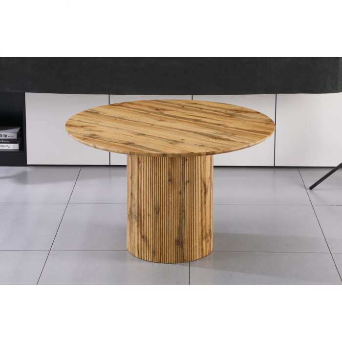 Masă de sufragerie, stejar, diametru 120 cm, MAHIR TIP 2 [4]