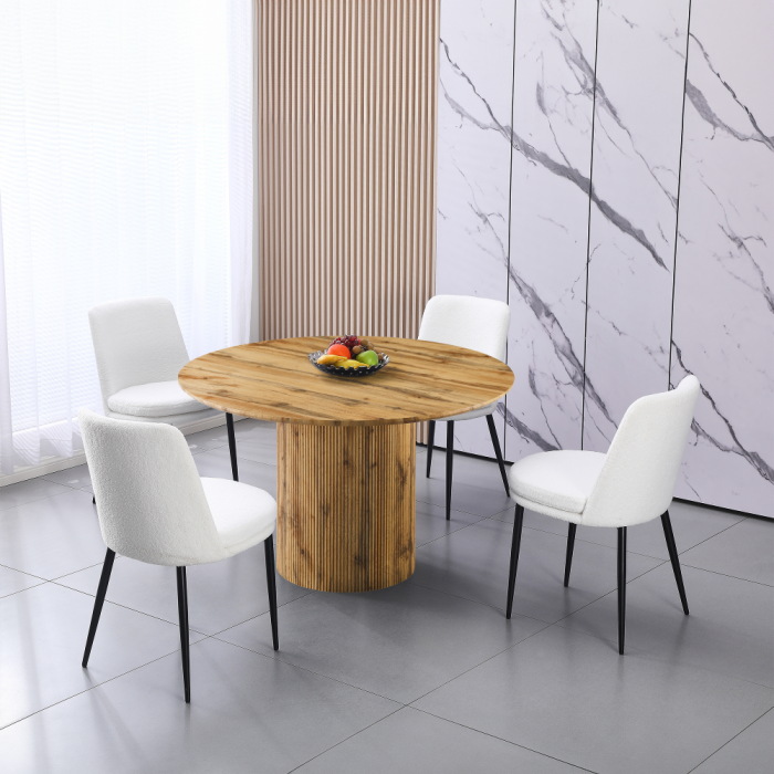Masă de sufragerie, stejar, diametru 120 cm, MAHIR TIP 2 [3]