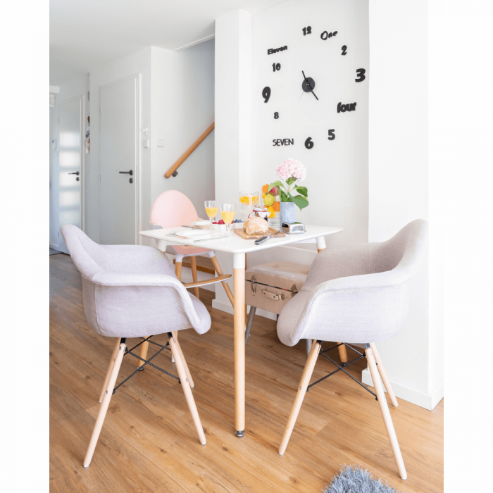 Masă dining, alb/fag, 70x70 cm, DIDIER 4 NEW [2]