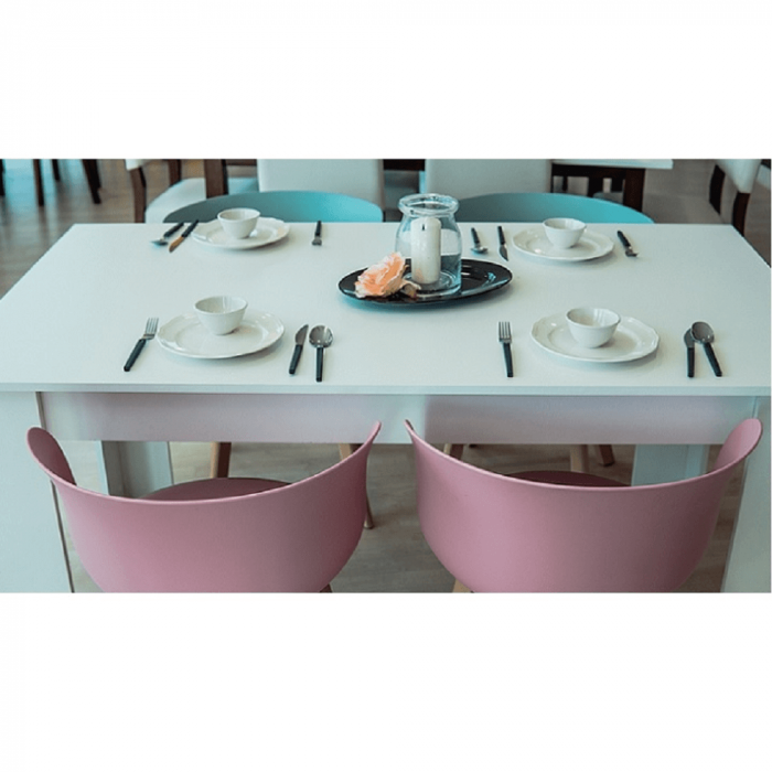 Masă dining, albă, 160x90 cm, TOMY NEW [2]