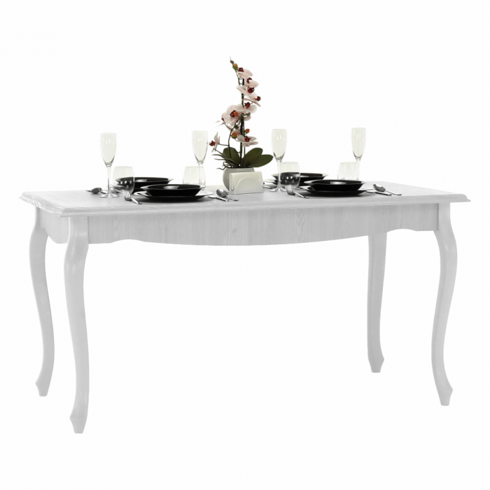 Masă dining DA19, pin alb, 146x76 cm, VILAR [11]