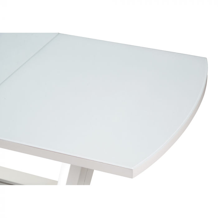 Masă dining extensibilă, alb lucios, 160-200x90 cm, OLAV [7]