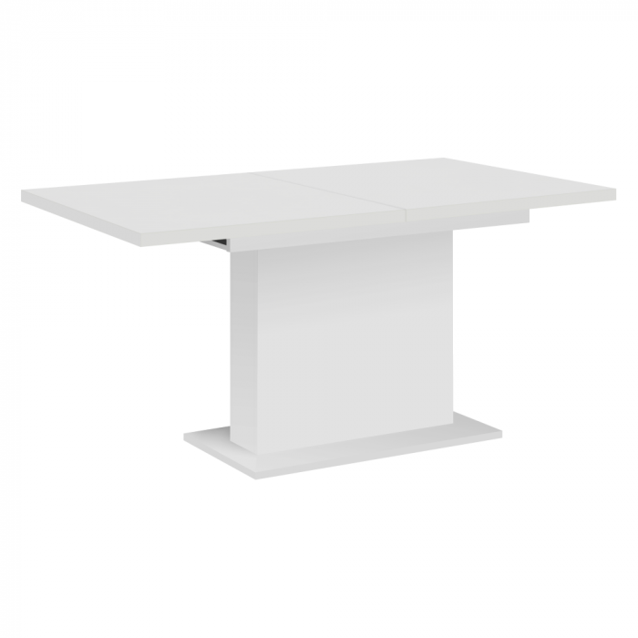 Masă dining extensibilă, albă, 160-200x90 cm, BOBA [1]