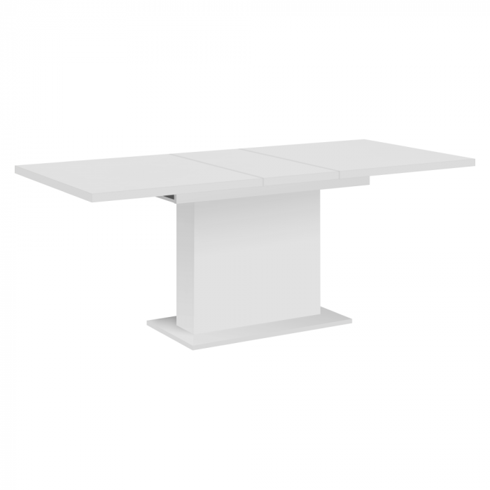 Masă dining extensibilă, albă, 160-200x90 cm, BOBA [2]