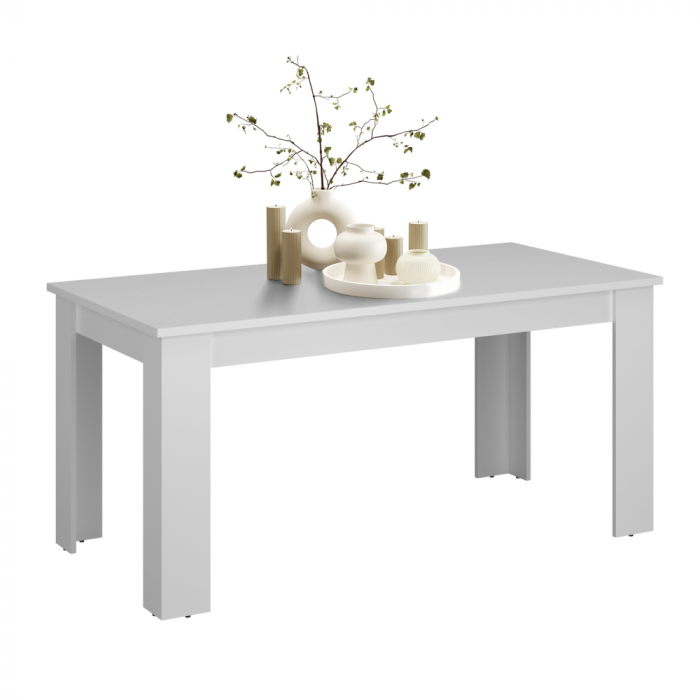 Masă dining extensibilă, albă, 160-210x90 cm, ERODIN [3]
