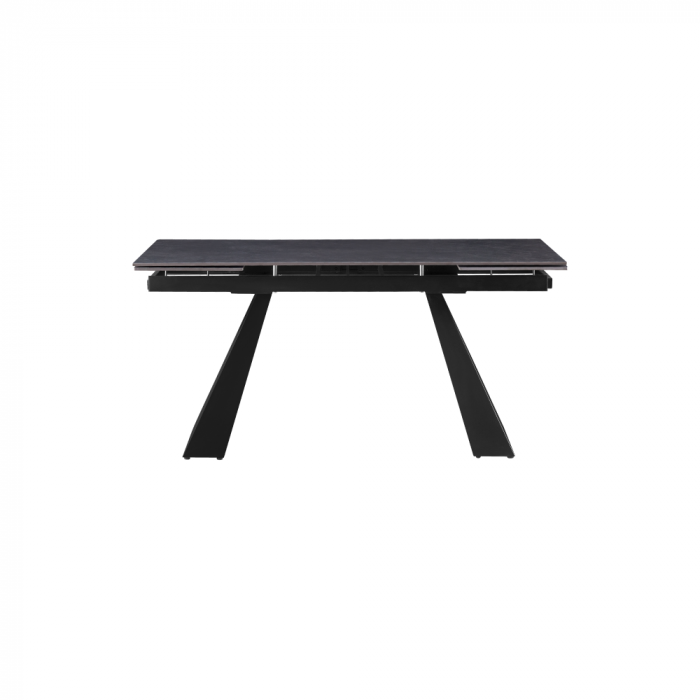 Masă dining extensibilă, grafit/neagră, 160-240x90 cm, SALAL [4]