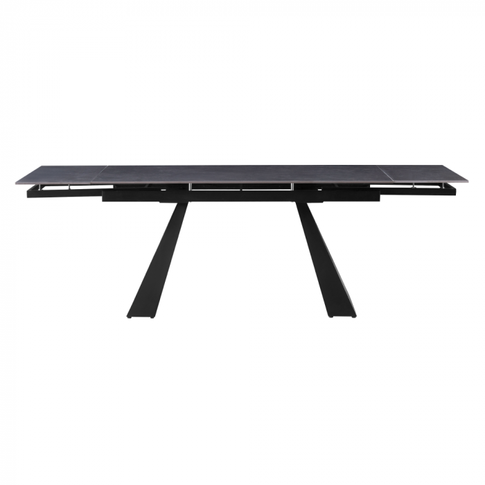Masă dining extensibilă, grafit/neagră, 160-240x90 cm, SALAL [5]