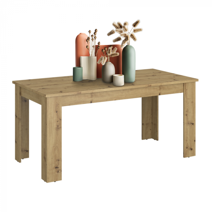 Masă dining extensibilă, stejar Artisan, 160-210x80 cm, AIRON [4]
