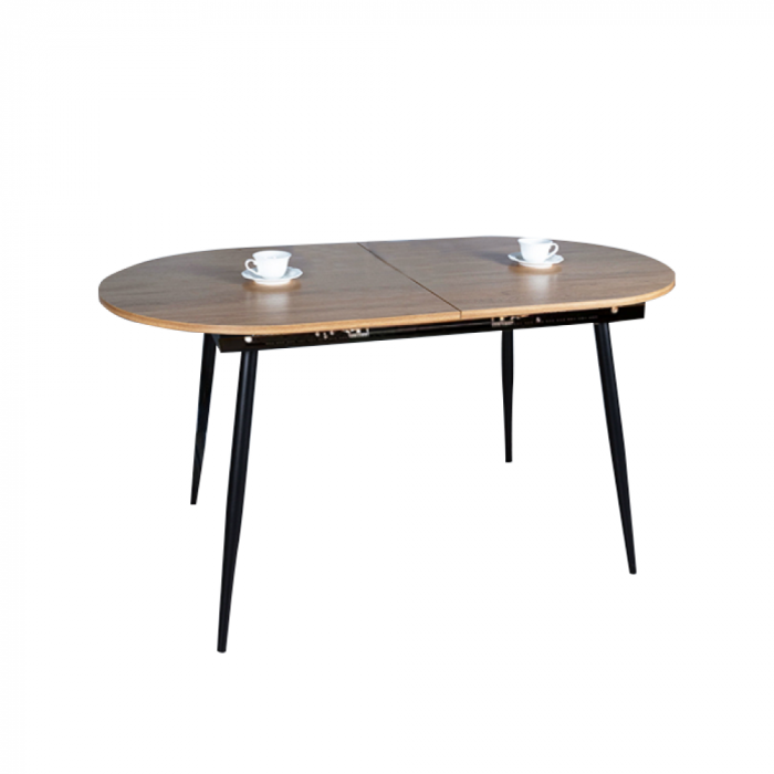 Masă dining, pliabilă, stejar / neagră 150-190x75 cm, TAMERON [4]