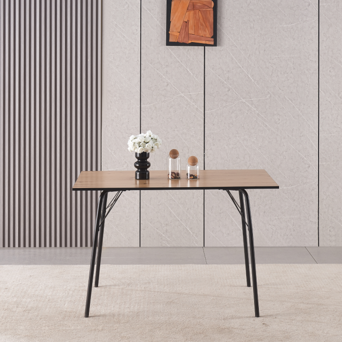 Masă dining, stejar artisan / neagră, 120x75x75 cm, NALAK TIP 2 [5]