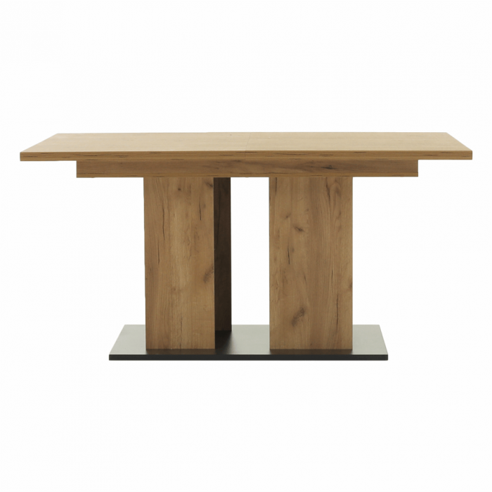 Masă dining, stejar craft auriu / grafit gri, 155-204x86 cm, FIDEL [6]