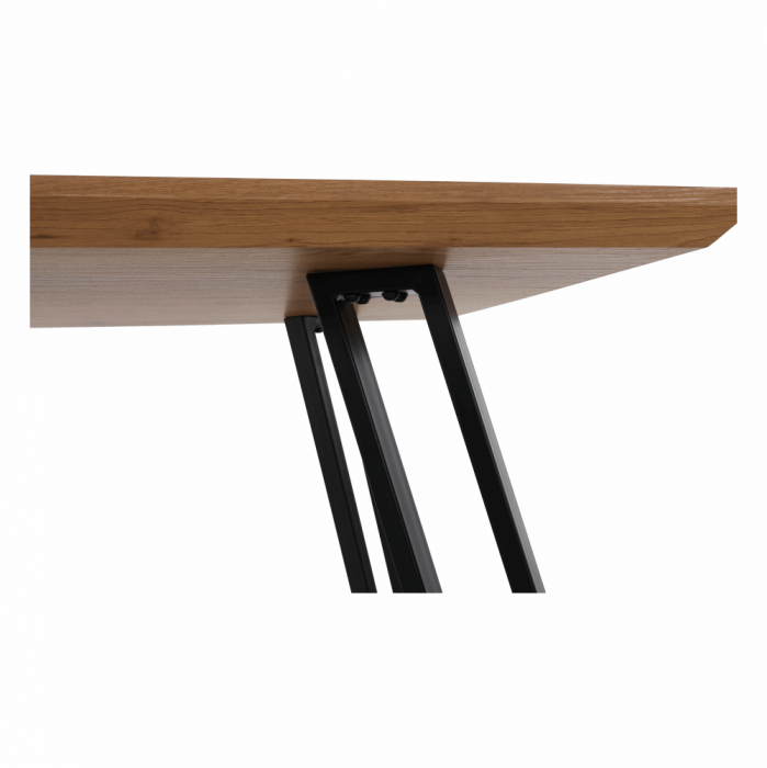 Masă dining, stejar/negru, 140x80 cm, PEDAL [7]