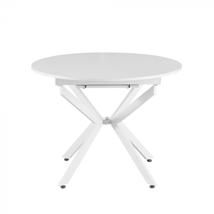 Masă extensibilă de dining, albă, 100x100-140x75 cm, ABERO TIP 1 [3]