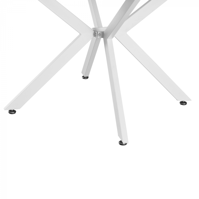 Masă extensibilă de dining, albă, 100x100-140x75 cm, ABERO TIP 1 [2]