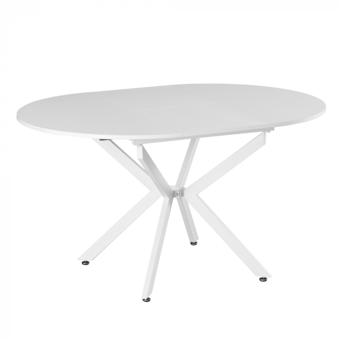 Masă extensibilă de dining, albă, 100x100-140x75 cm, ABERO TIP 1 [4]