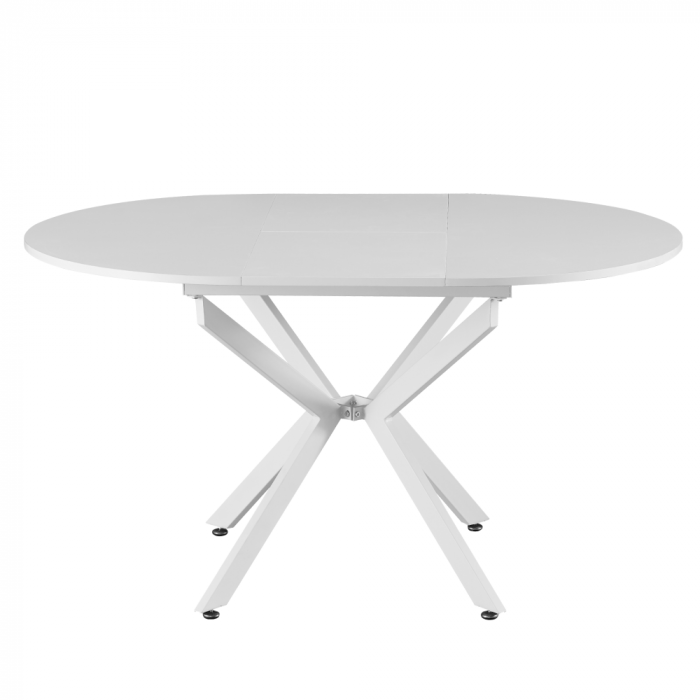 Masă extensibilă de dining, albă, 100x100-140x75 cm, ABERO TIP 1 [5]