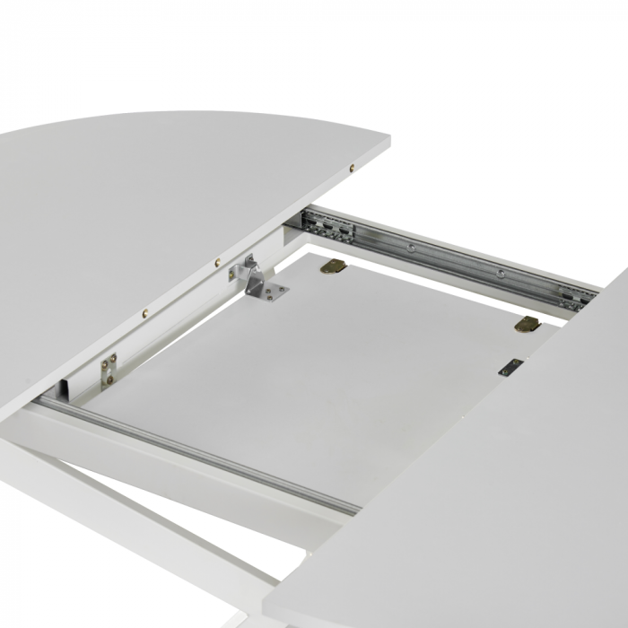 Masă extensibilă de dining, albă, 100x100-140x75 cm, ABERO TIP 1 [8]