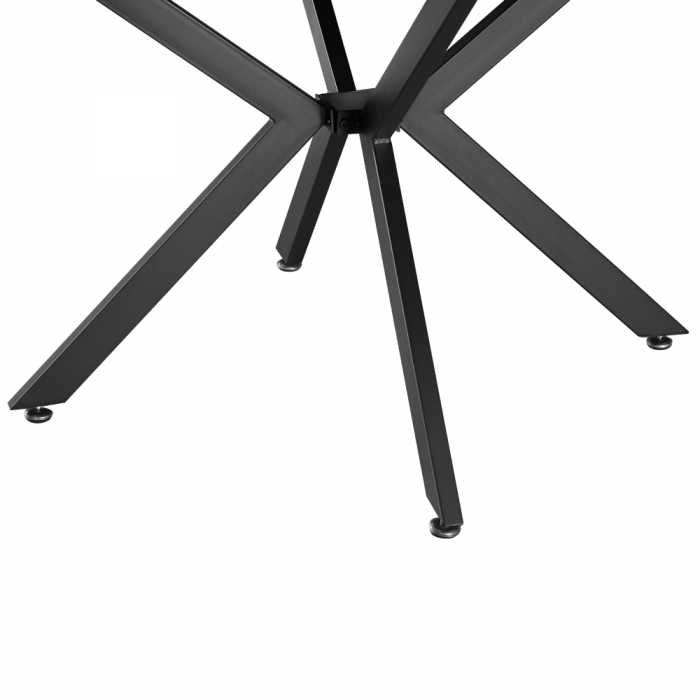 Masă extensibilă de dining, neagră, 100x100-140x75 cm, ABERO TIP 1 [2]