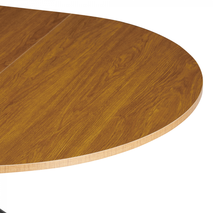 Masă extensibilă de dining, stejar deschis/neagră, 100x100-140x75 cm, ABERO TIP 1 [9]