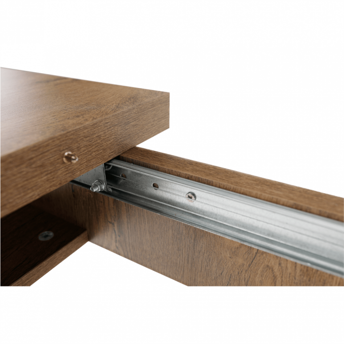 Masă extensibilă pentru dining, stejar lefkas închis, 160-203x90 cm, MONTANA STW [2]